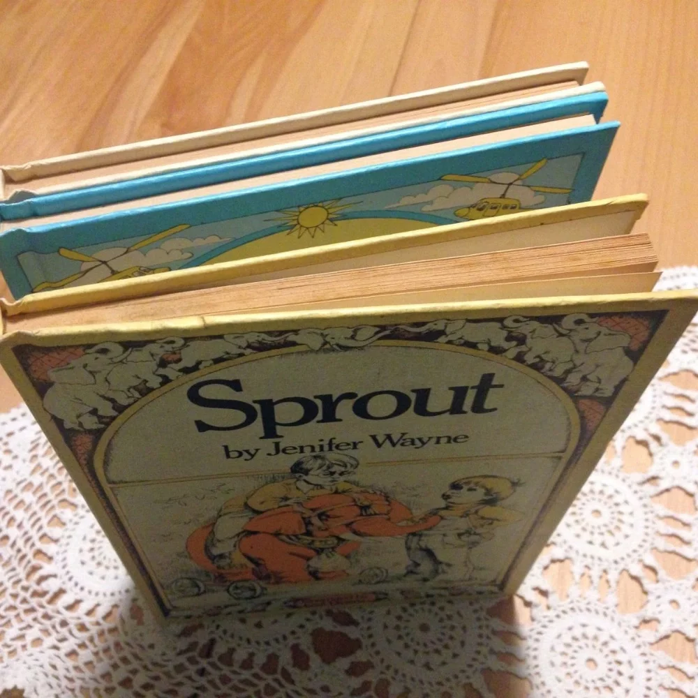 Vintage Sprout hardbacks, children's books also nice for decor